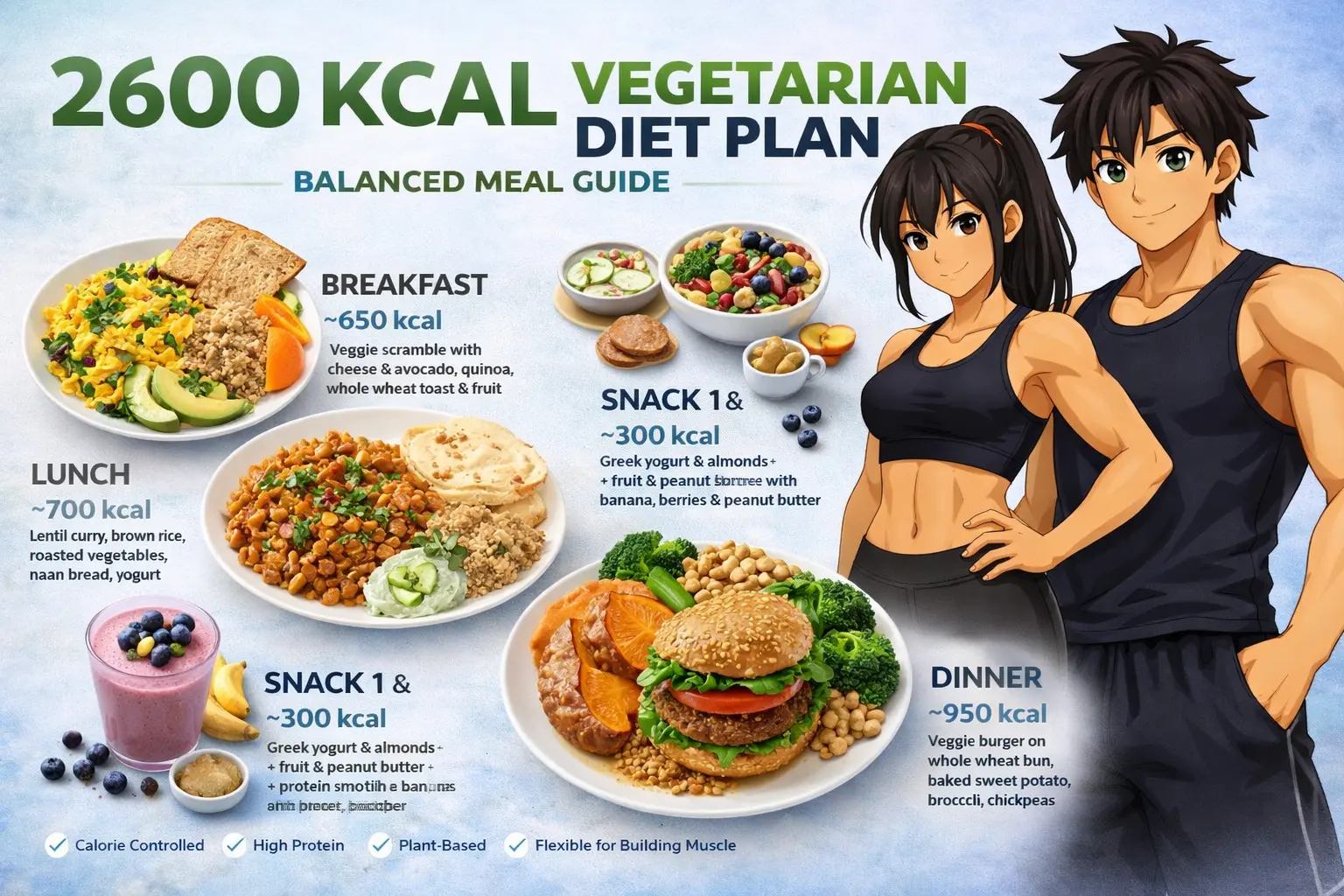 Vegetarian 2600 Kcal