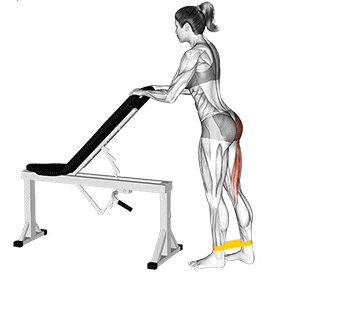 Banded Glute Kickback - Standing
