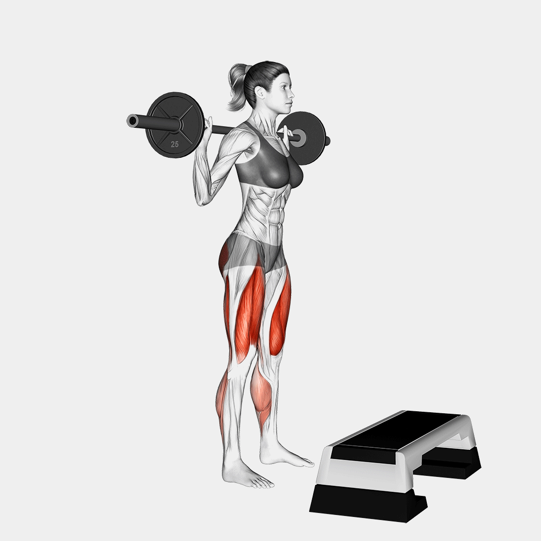 barbell squat jump step rear lunge