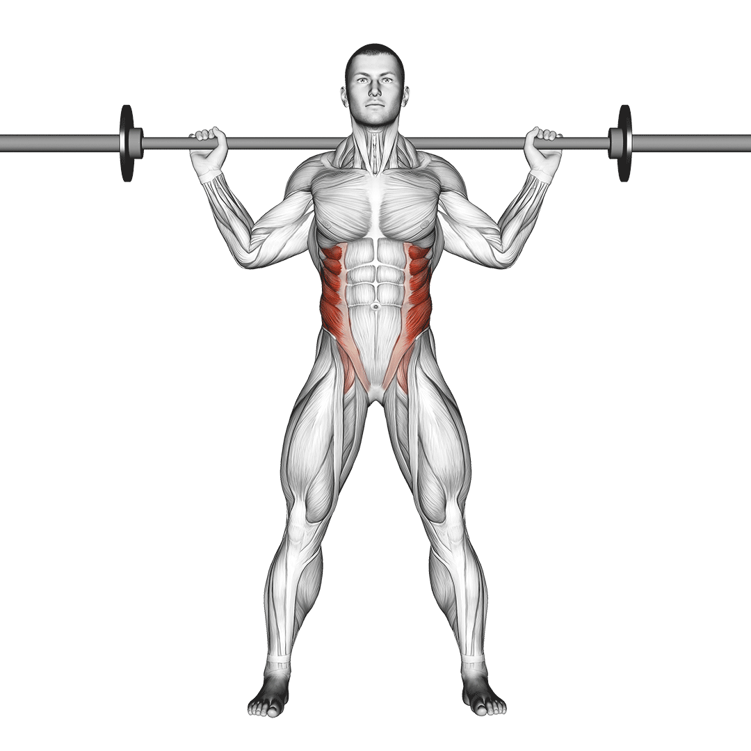 barbell standing twist