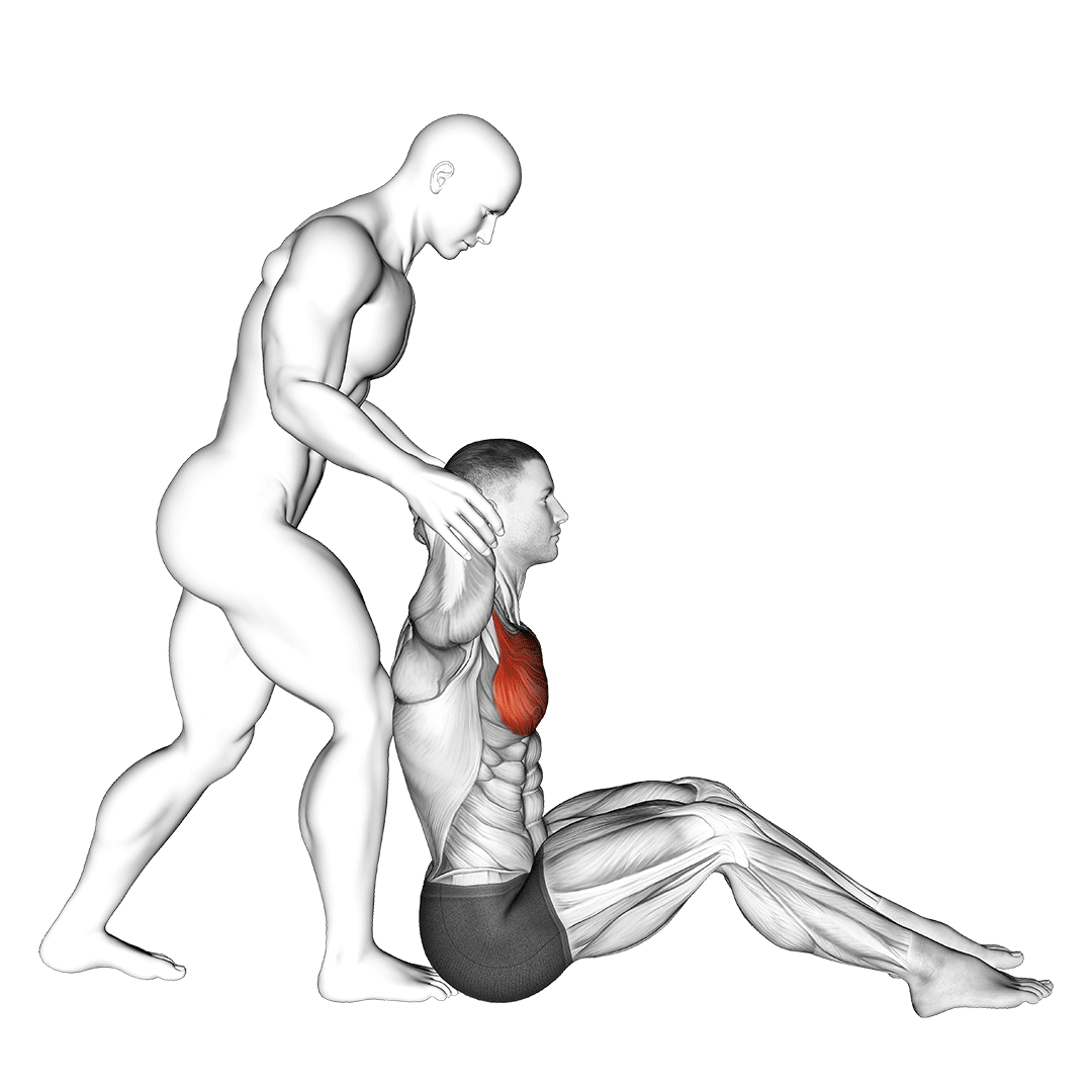 behind head chest stretch