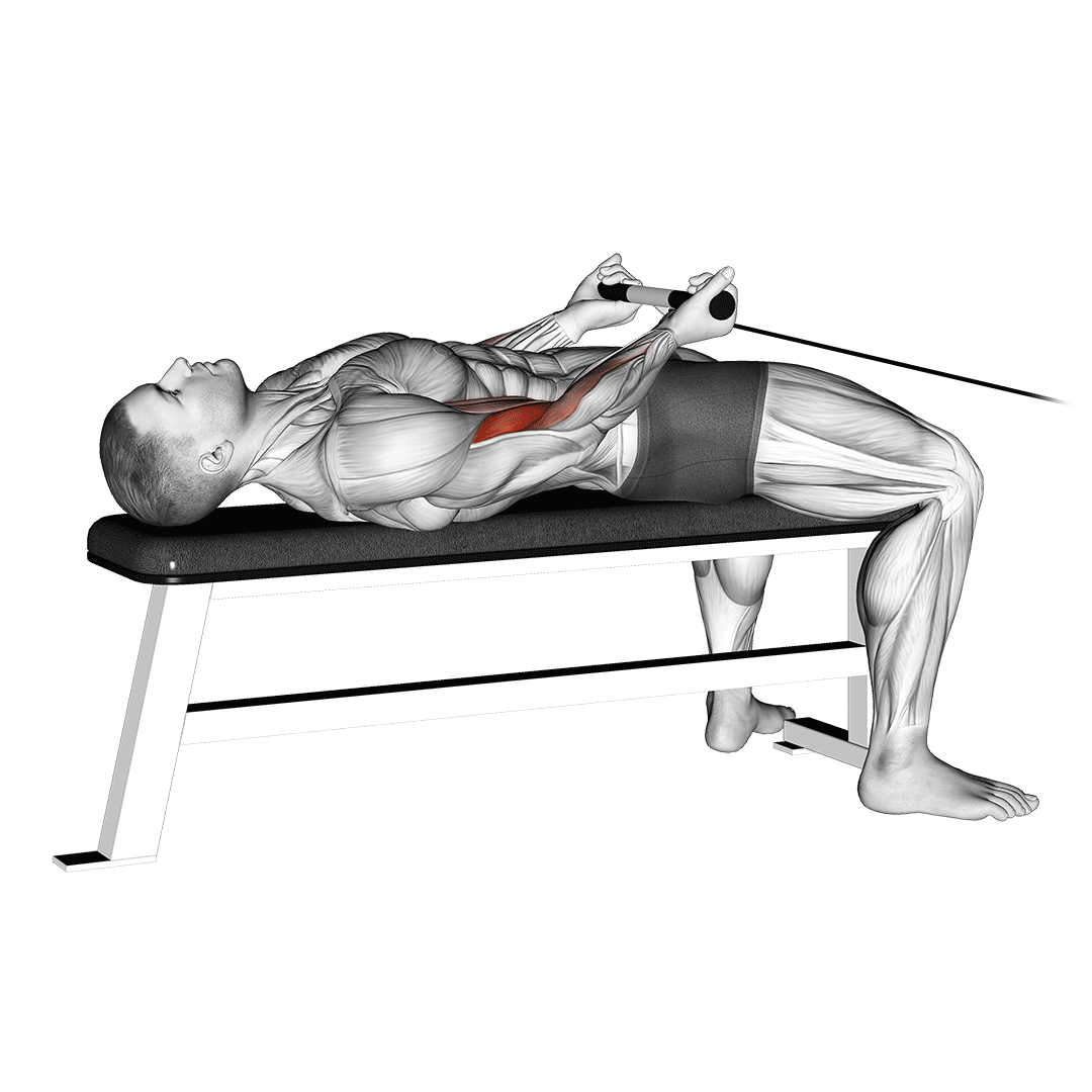 cable lying bicep curl