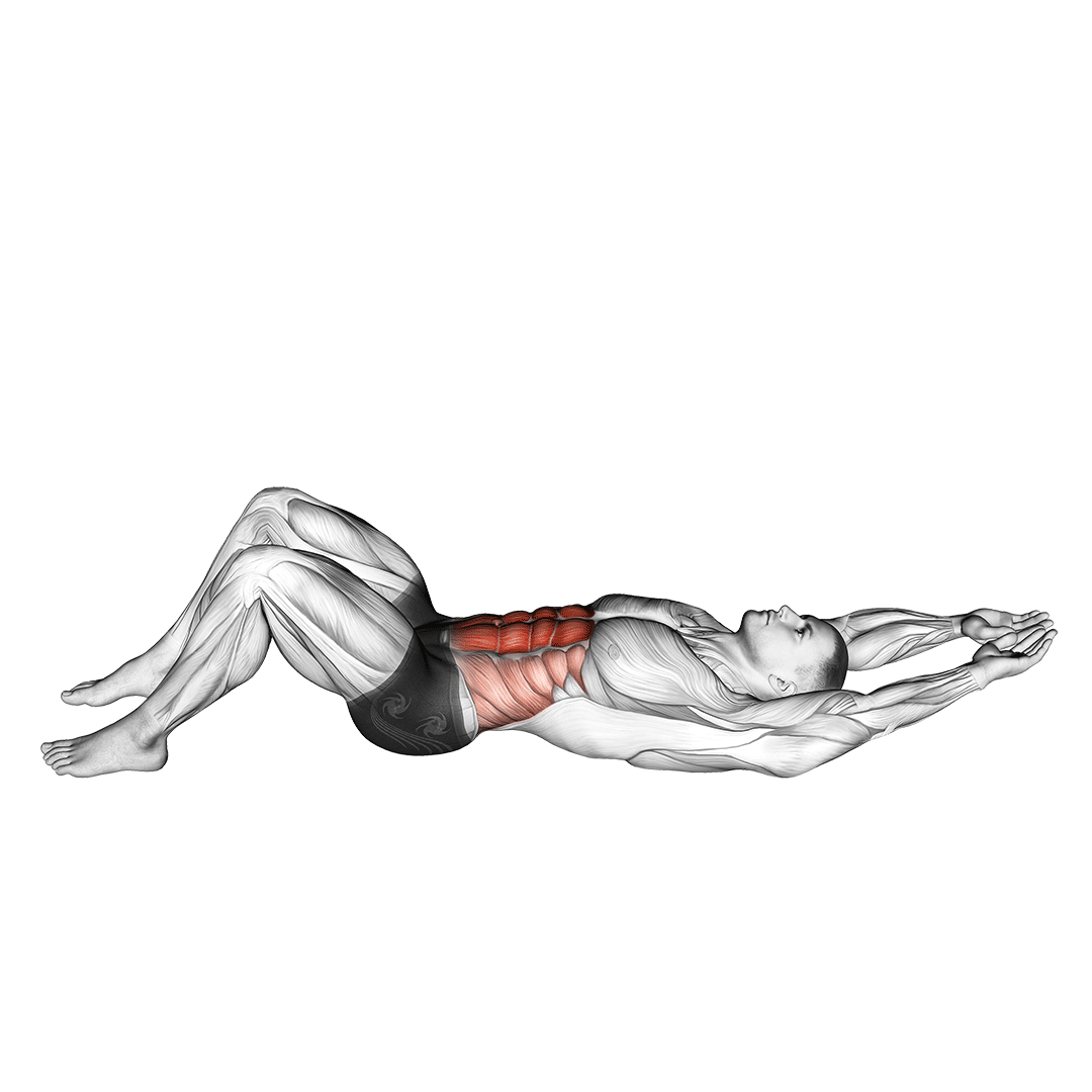 crunch (hands overhead)