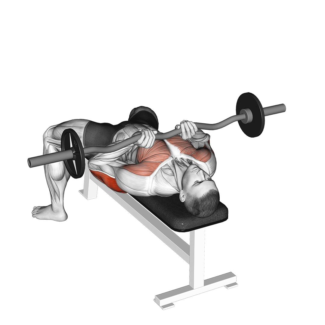 ez-bar close-grip bench press
