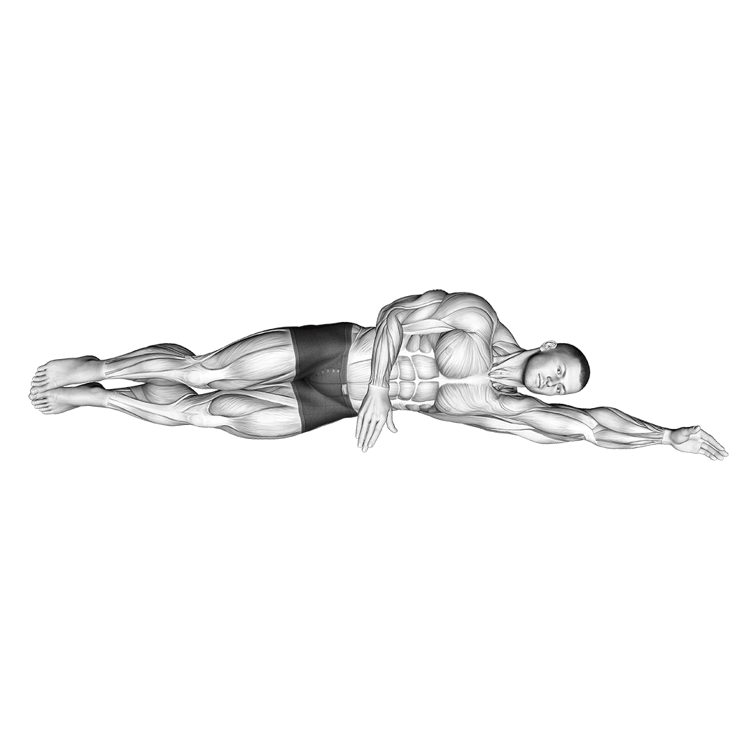 side lying floor stretch