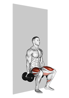 Wall Sit With Weights