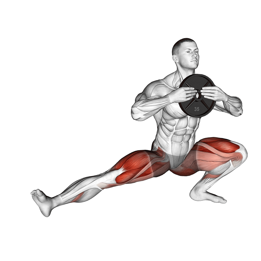 weighted cossack squats